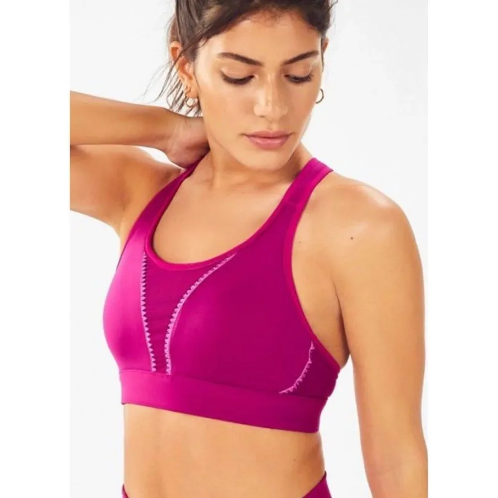 Fabletics Zoe high impact sports bra III size XXS magenta NWT